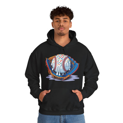 Baseball Drip Ice Cream Sprinkles Baseball Glove Hoodie
