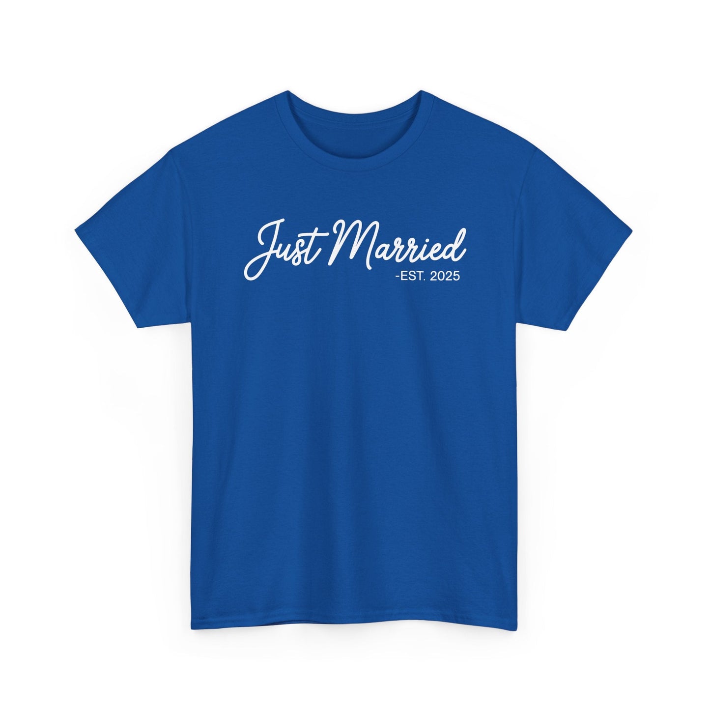 Just Married 2025 Honeymoon Wedding Couples Fiancee T-Shirt