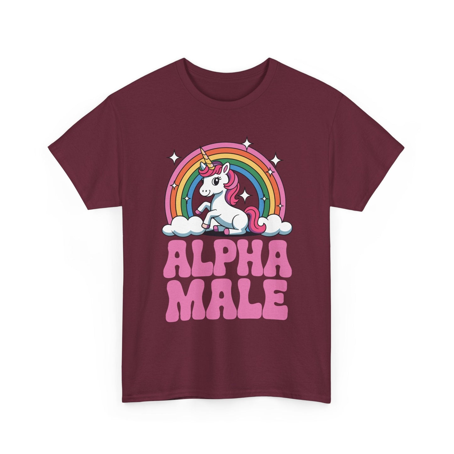 Funny Alpha Male Unicorn Sarcastic Ironic Weird Y2K Humor T-Shirt