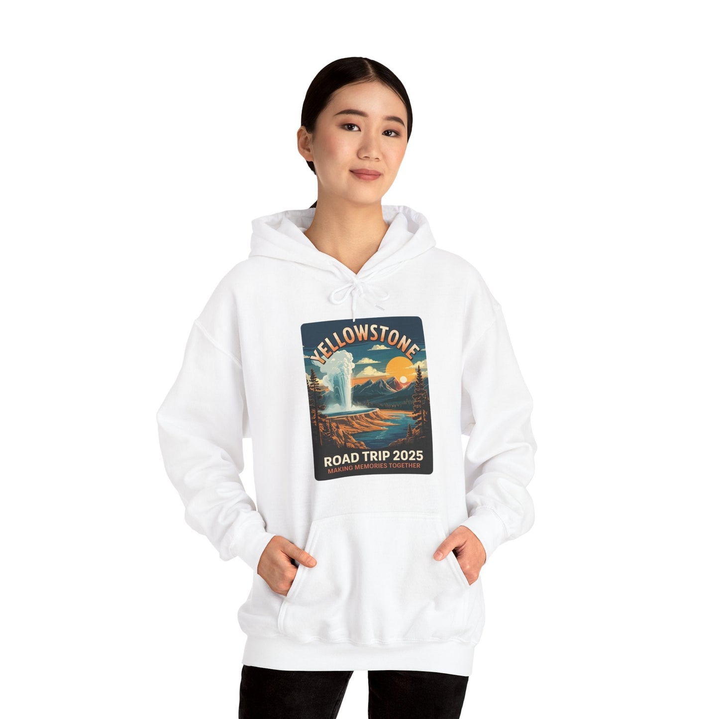 Yellowstone Family Road Trip 2025 National Park Outdoor Hoodie