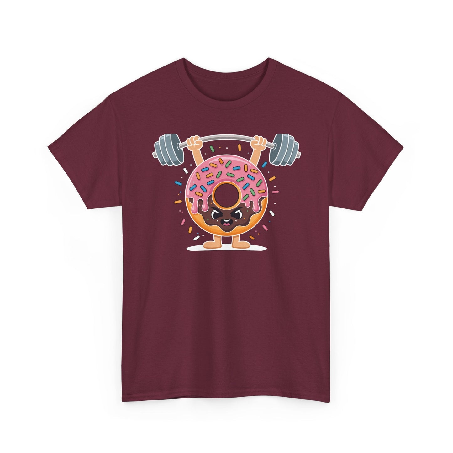Funny Weightlifing Fitness Workout Gym Donut Lover T-Shirt