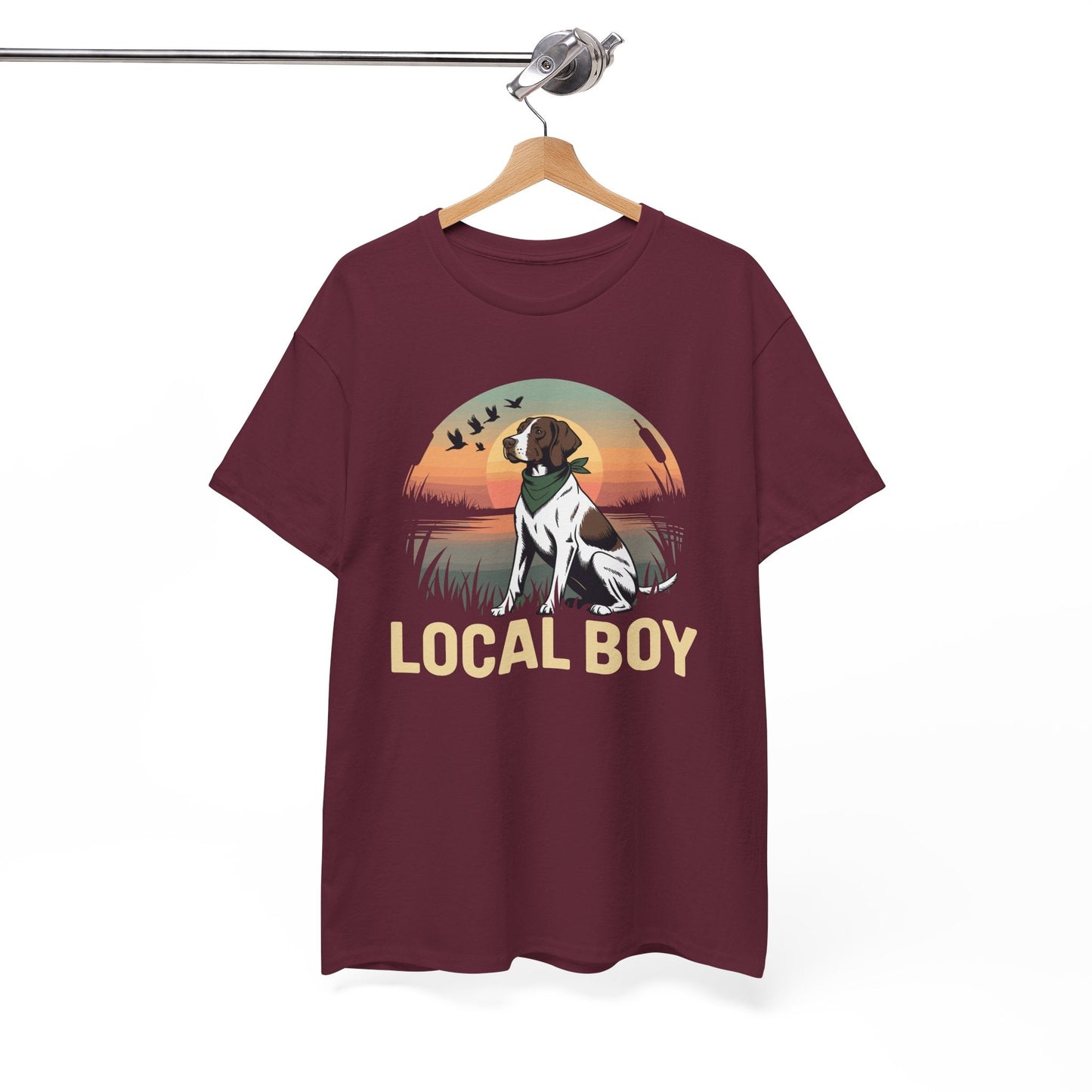 Local Boy Hunting Dog Vintage Sunset Hunting Season T-Shirt