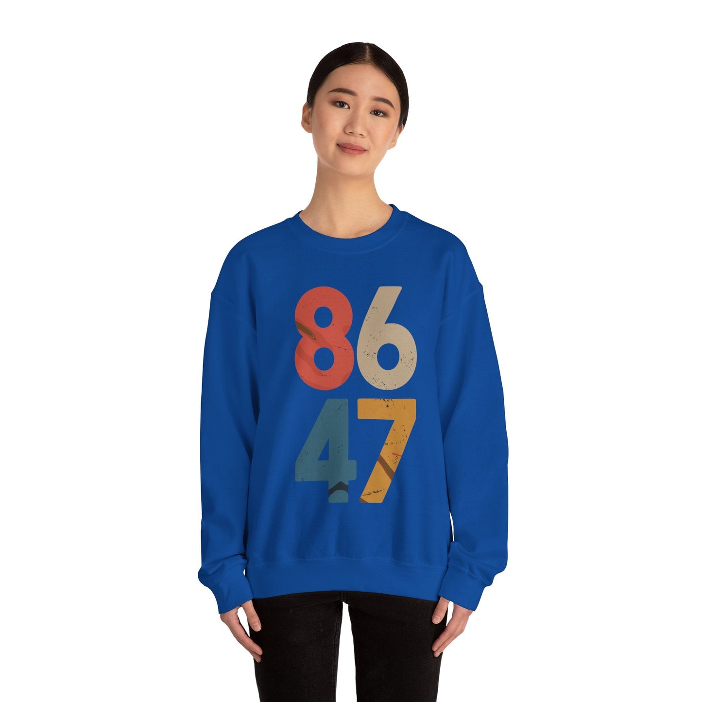 Classic Vintage 80s Style 86 47 Anti Trump Sweatshirt