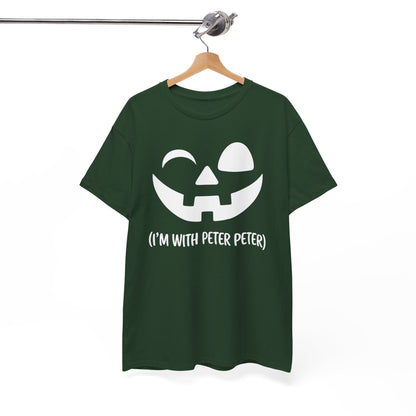 Im With Peter Couple Halloween Adult Eater Pumpkin T-Shirt