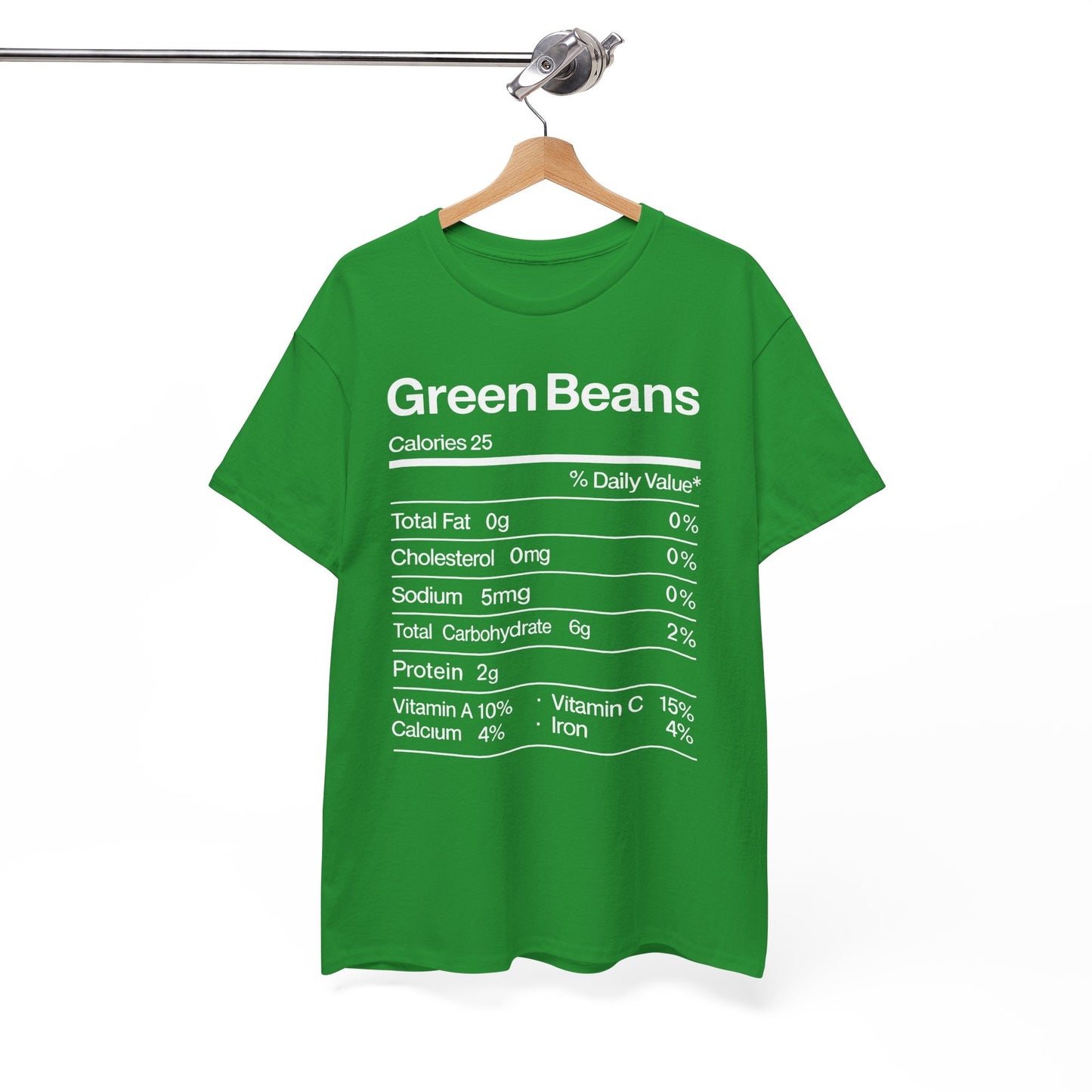 Green Beans Nutrition Facts Funny Thanksgiving Christmas T-Shirt