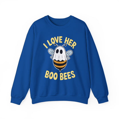 I Love Her Boo Bees Couples Halloween Adult Costume His Men Sweatshirt