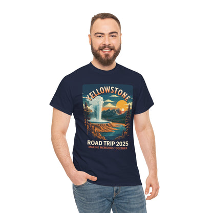 Yellowstone Family Road Trip 2025 National Park Outdoor T-Shirt