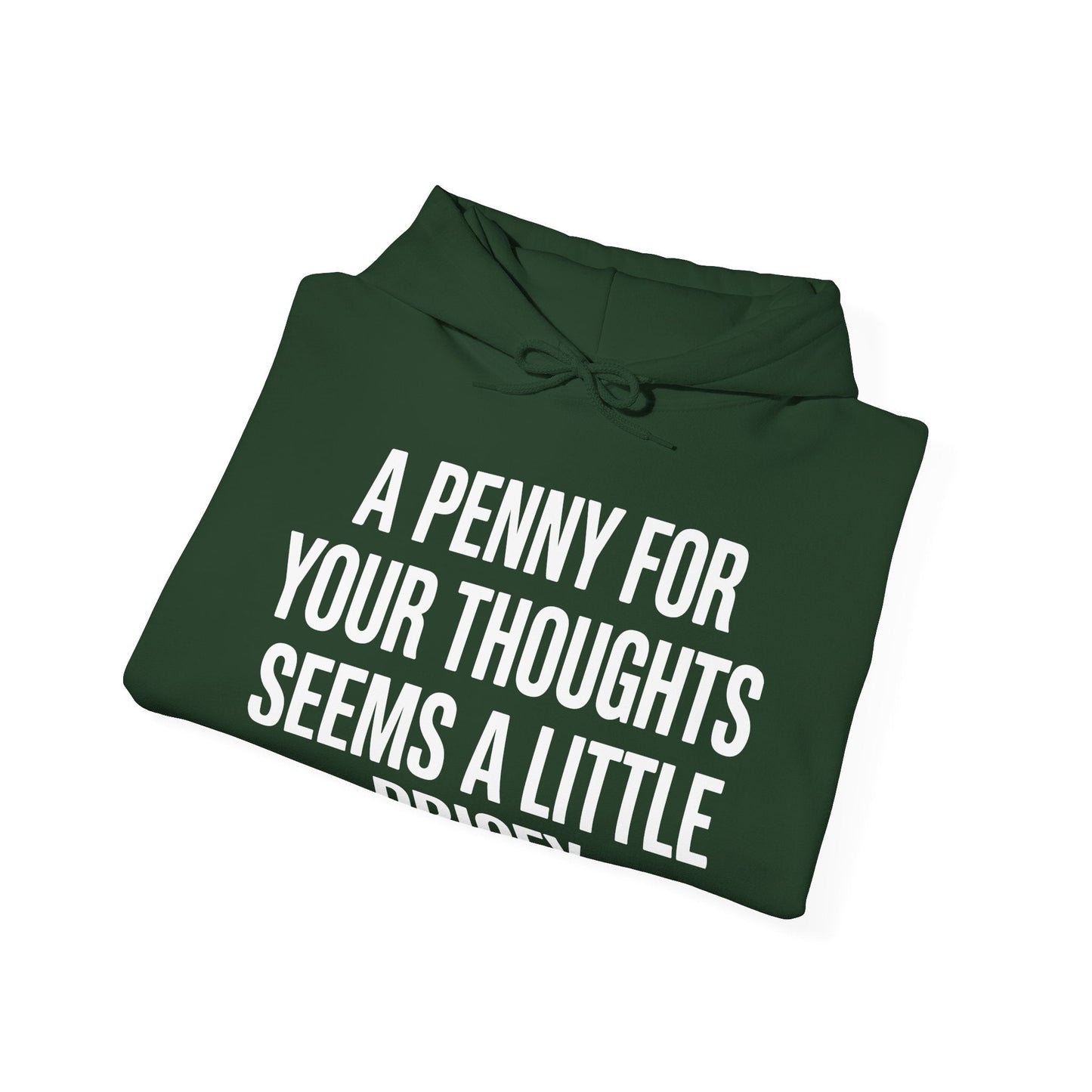 Funny Penny For Your Thoughts Sarcastic Joke Hoodie