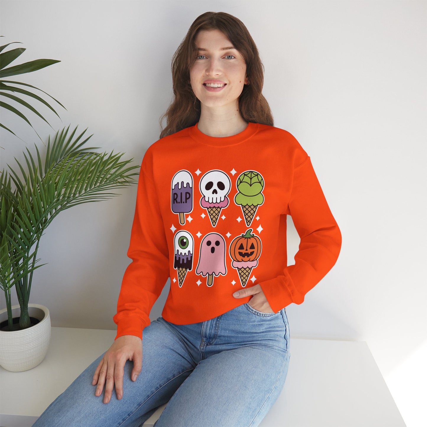 Horror Movie Summer Popsicle Halloween Ice Cream Summer-ween Sweatshirt for Men Women