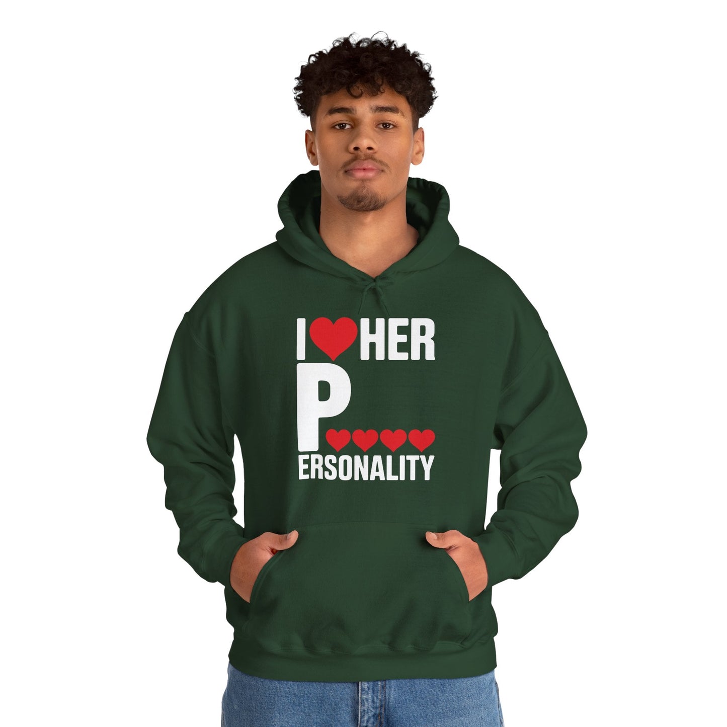 Funny Valentine's Day Couple Matching I Love Her Personality Hoodie