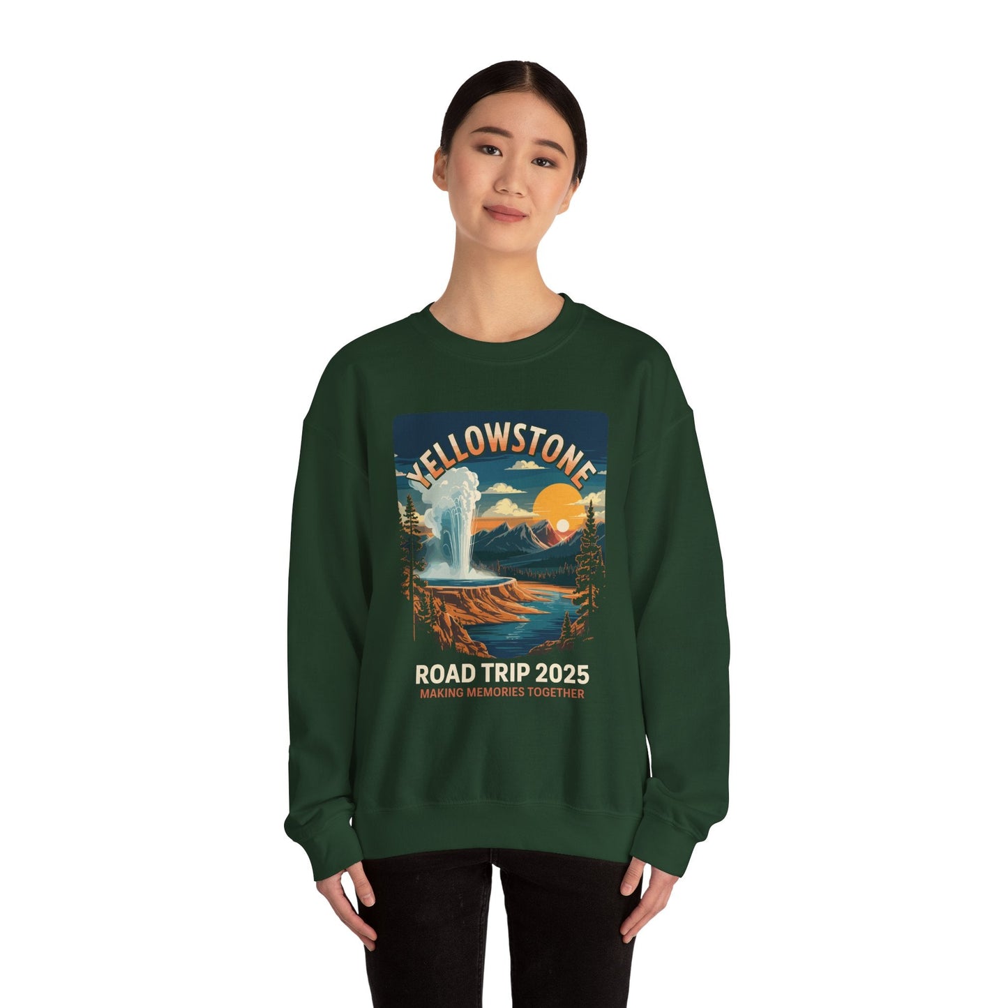 Yellowstone Family Road Trip 2025 National Park Outdoor Sweatshirt