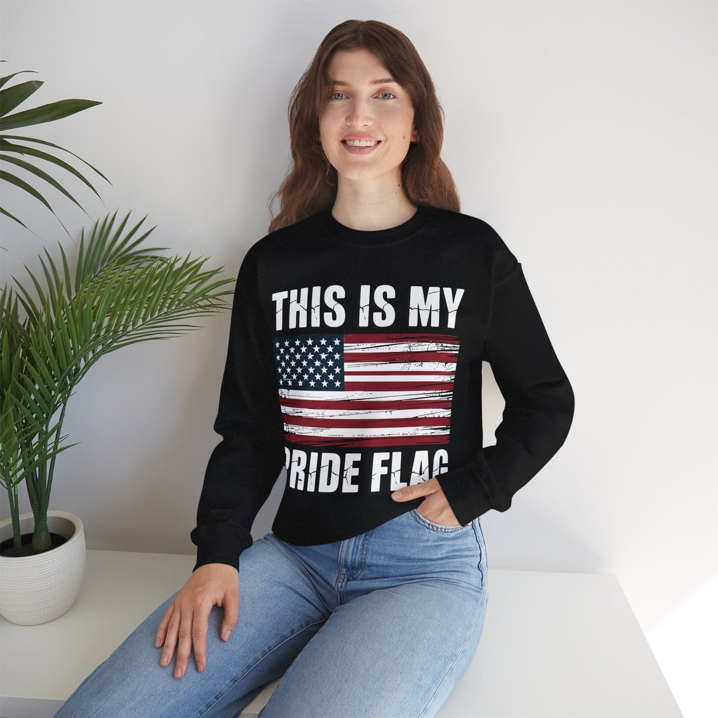 This Is My Pride Flag USA American 4th of July Patriotic Sweatshirt