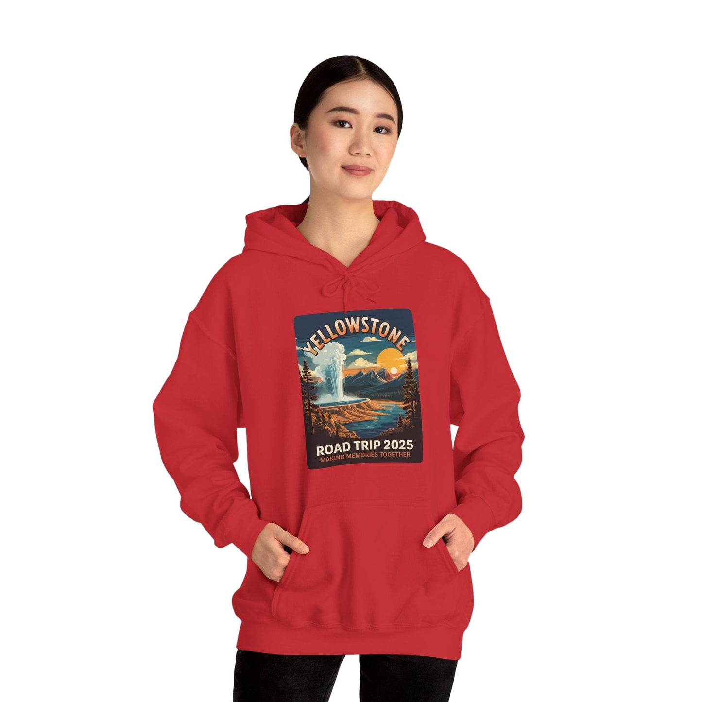 Yellowstone Family Road Trip 2025 National Park Outdoor Hoodie