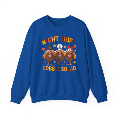 Night Shift Gobble Squad Night Worker Staff Thanksgiving Sweatshirt
