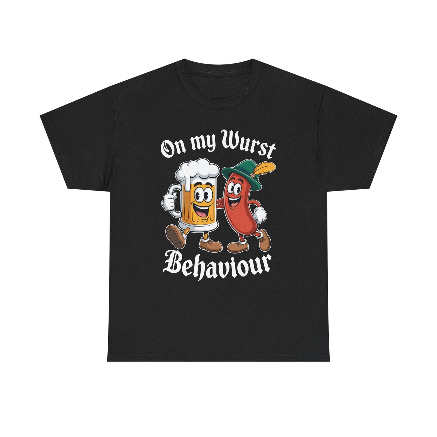 Oktoberfest On My Wurst Behaviour German Beer Sausage Adults T-Shirt