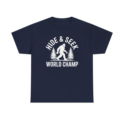 Bigfoot Hide And Seek World Champion Sasquatch Retro Vintage T-Shirt