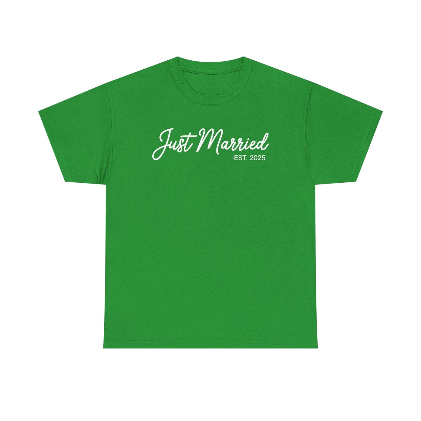 Just Married 2025 Honeymoon Wedding Couples Fiancee T-Shirt