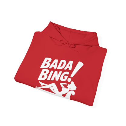 Funny Vintage Bada Sarcastic Bing Retro Sexy Girl Bada Bam Hoodie