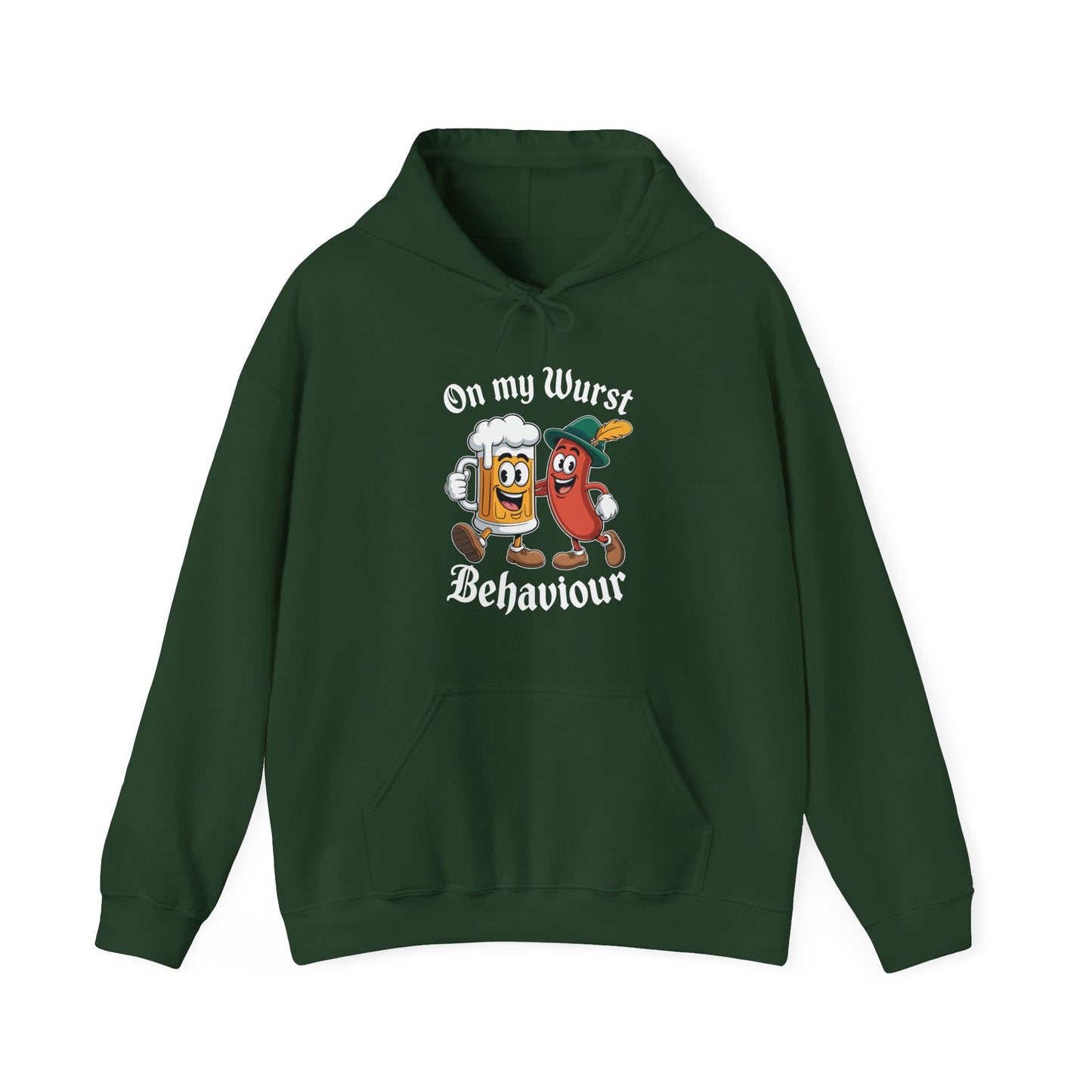 Oktoberfest On My Wurst Behaviour German Beer Sausage Adults Hoodie