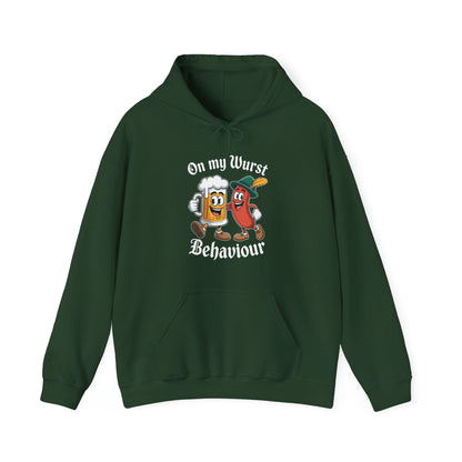 Oktoberfest On My Wurst Behaviour German Beer Sausage Adults Hoodie