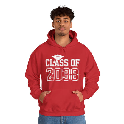 Class of 2038 Grow With Me Funny Kindergarten Back To School Hoodie