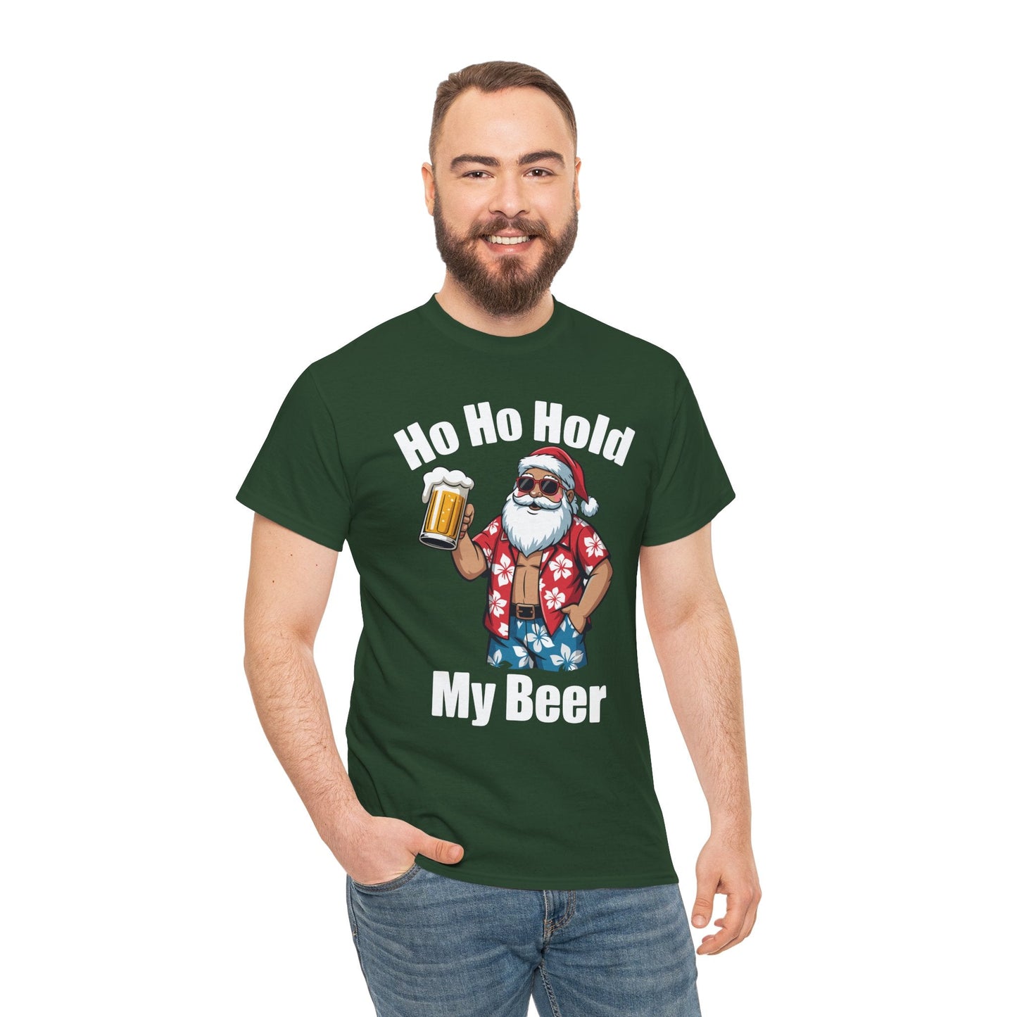 Funny Santa With Sunglasses And Beer Christmas in July T-Shirt