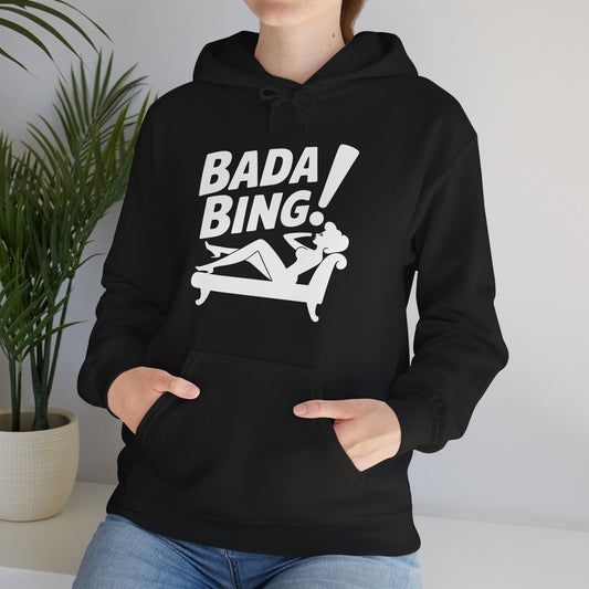 Funny Vintage Bada Sarcastic Bing Retro Sexy Girl Bada Bam Hoodie