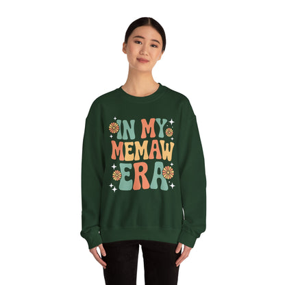 In My Memaw Era Funny Sarcastic Groovy Retro Mothers Day Sweatshirt