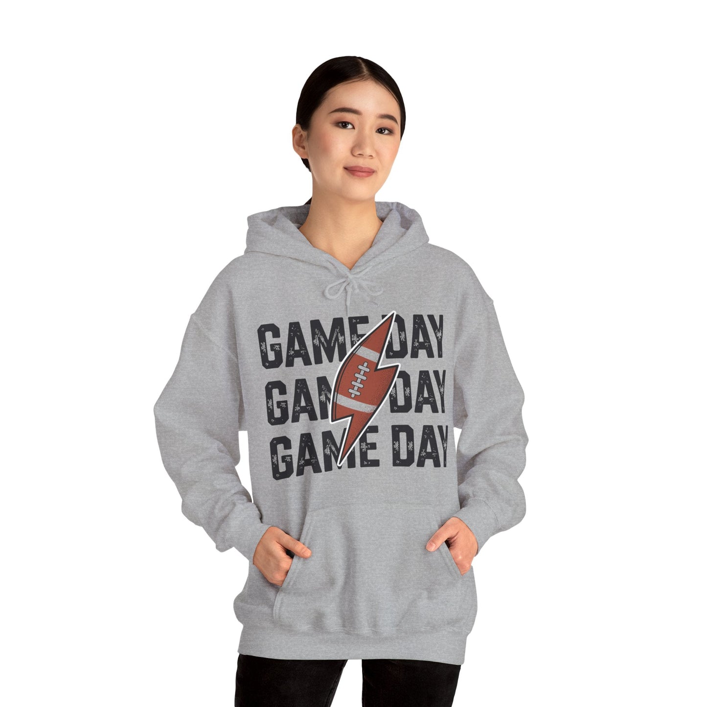 Vintage Game Day Football Lightning Bolt Funny Team Sport Hoodie