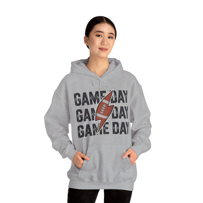Vintage Game Day Football Lightning Bolt Funny Team Sport Hoodie