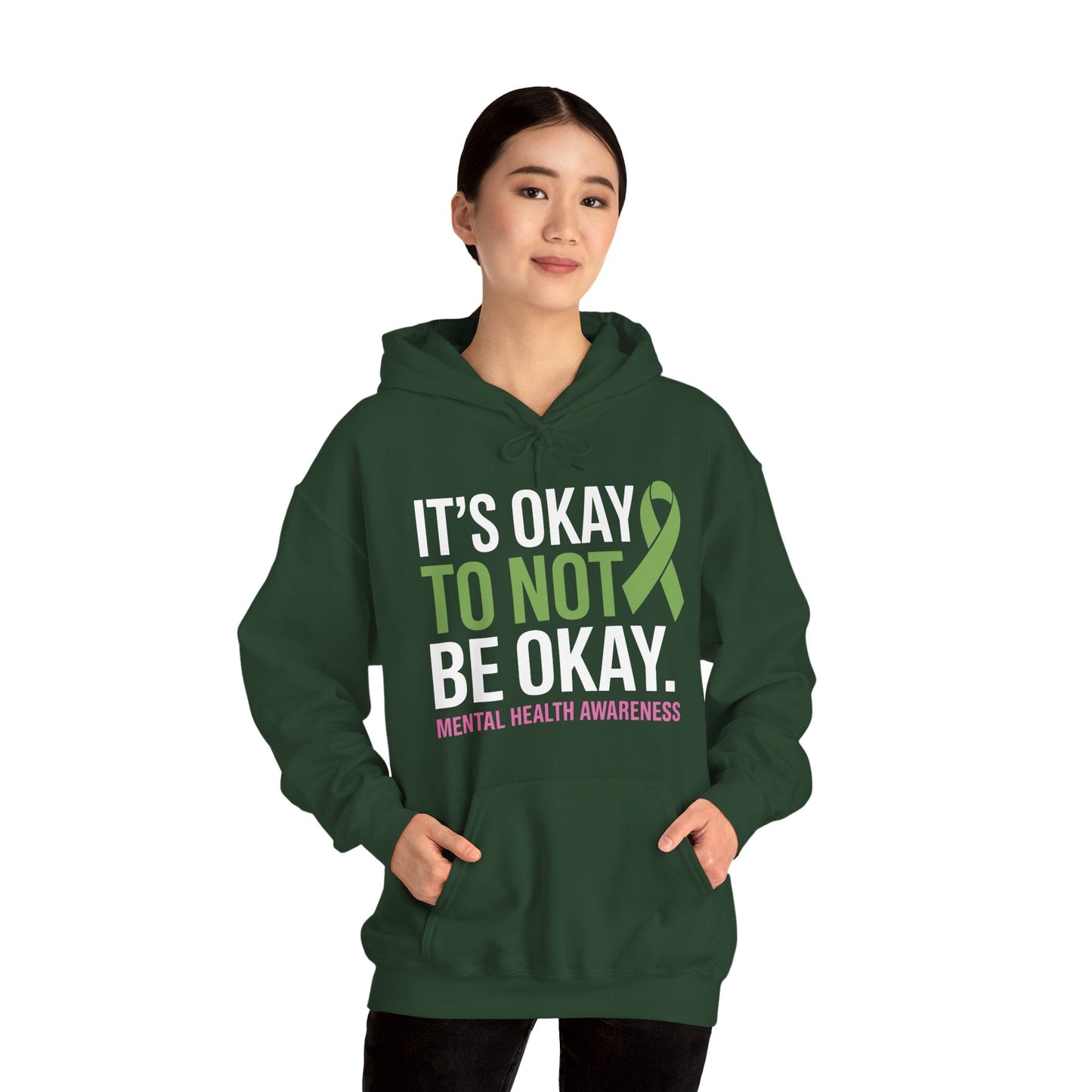 Its Okay To Not Be Okay Mental Health Awareness Ribbon Hoodie