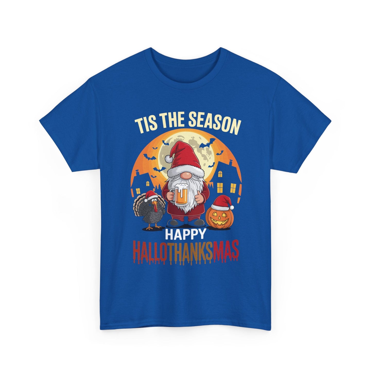 Happy Hallothanksmas Halloween Thanksgiving Merry Christmas T-Shirt