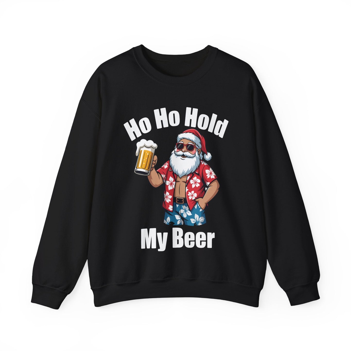 Funny Santa With Sunglasses And Beer Christmas in July Sweatshirt