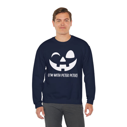 Im With Peter Couple Halloween Adult Eater Pumpkin Sweatshirt
