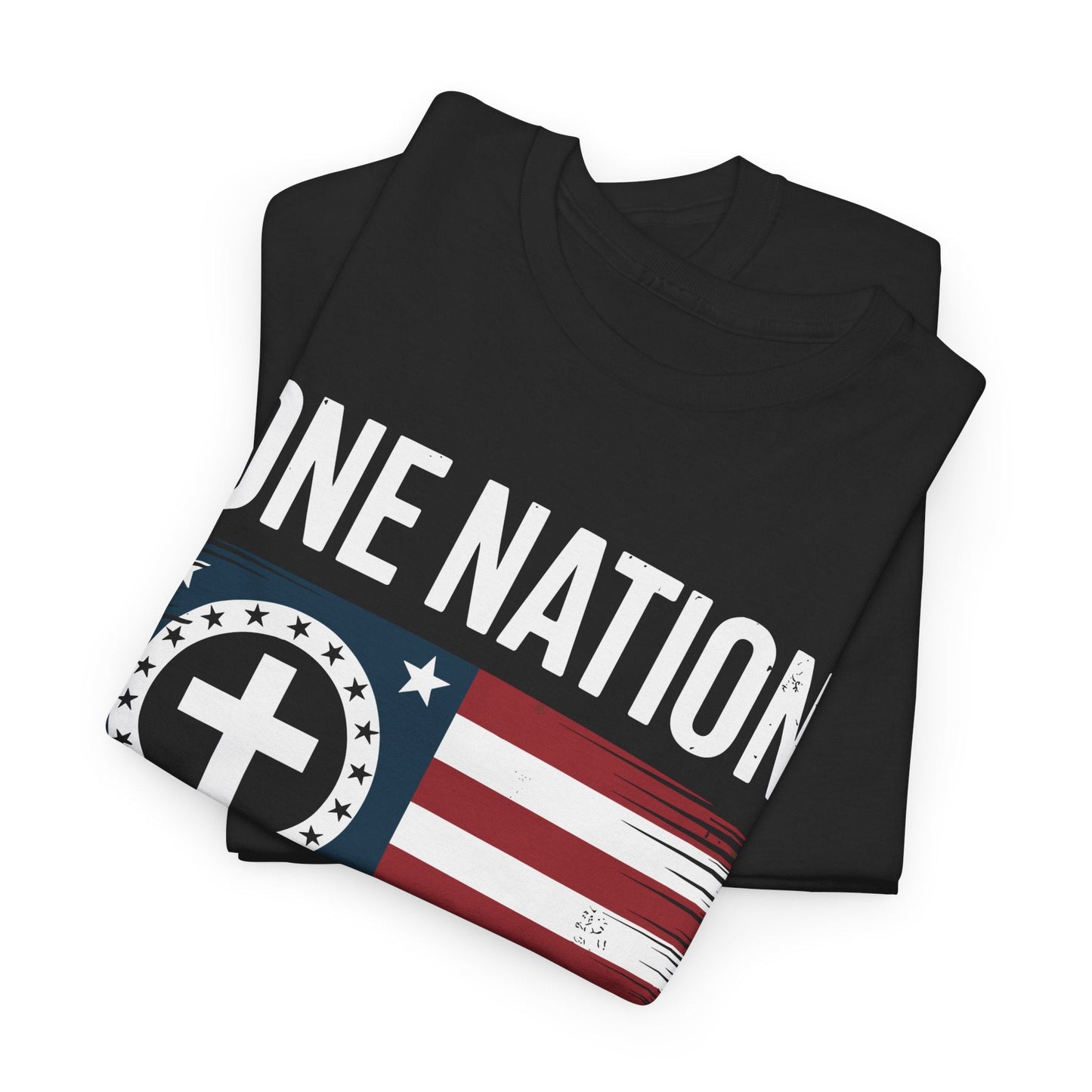 One Nation Under God Flag 4th Of July Patriotic Christian T-Shirt