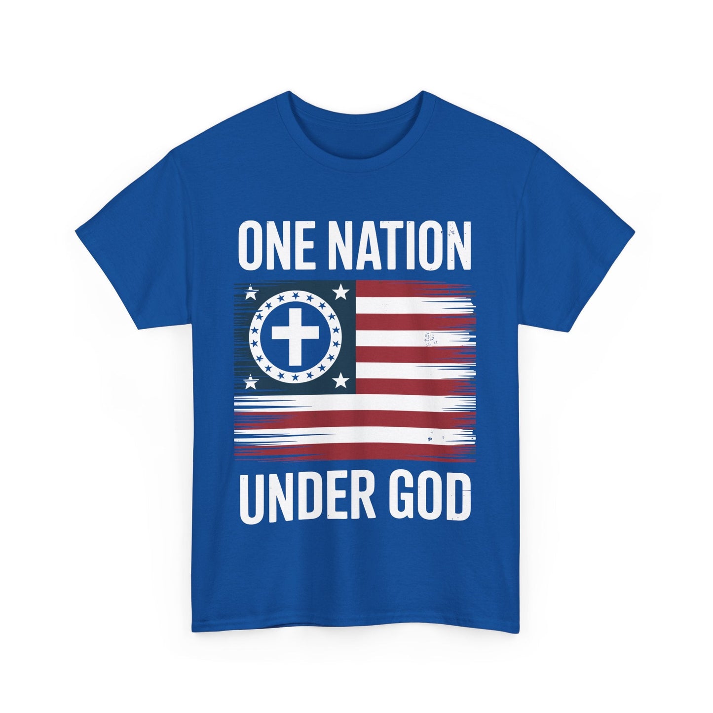 One Nation Under God Flag 4th Of July Patriotic Christian T-Shirt