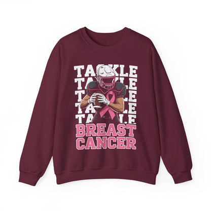 Tackle Football Breast Cancer Awareness Pink Ribbon Sweatshirt