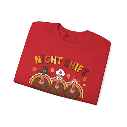 Night Shift Gobble Squad Night Worker Staff Thanksgiving Sweatshirt