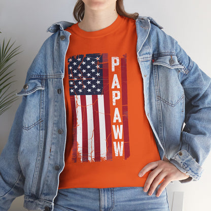 Papaw Grandpa US American Flag Shirt Grandfather Day T-Shirt