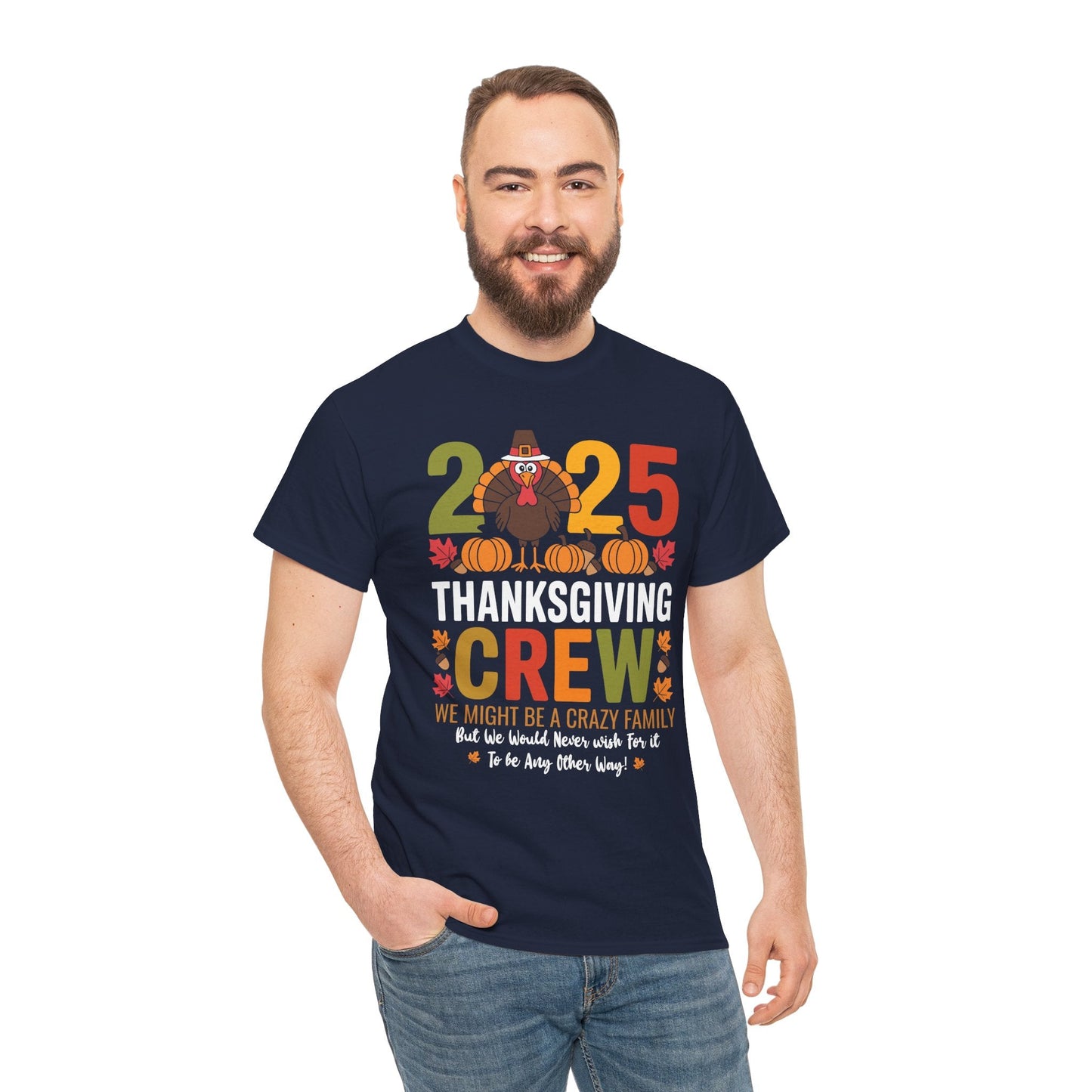 Family Thanksgiving 2025 Thanksgiving Crew Turkey Matching T-Shirt