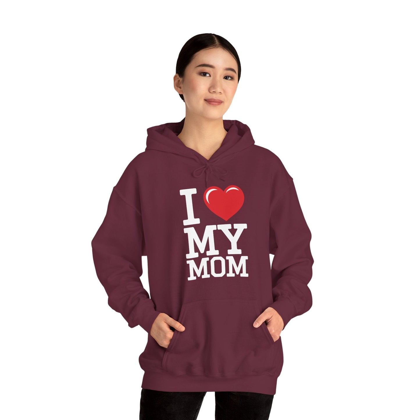 I Love My Mom Mothers Day from Daughter or Son Hoodie