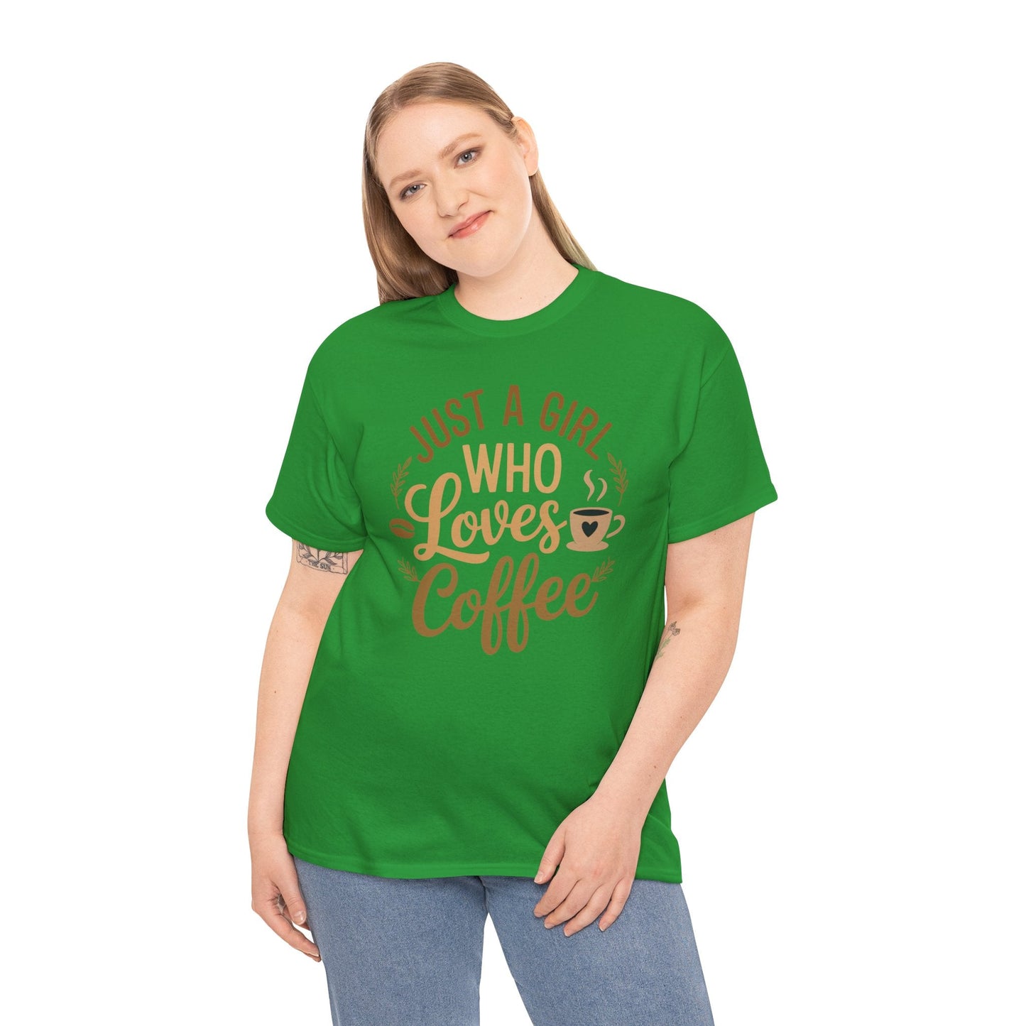 Just A Girl Who Loves Coffee Womens Coffee Lover T-Shirt