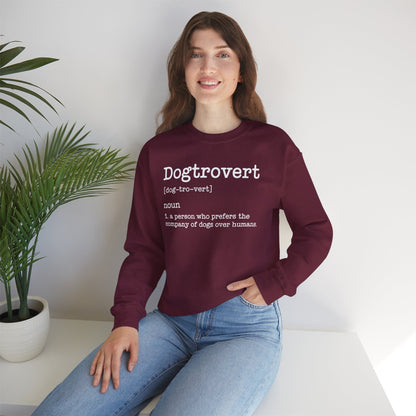 Dogtrovert Definition, Funny Dog Sweatshirt For Men Women