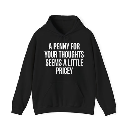 Funny Penny For Your Thoughts Sarcastic Joke Hoodie