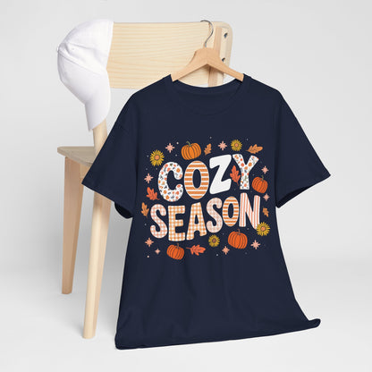 Cozy Season Autumn Fall Vibes Halloween Thanksgiving Pumpkin T-Shirt