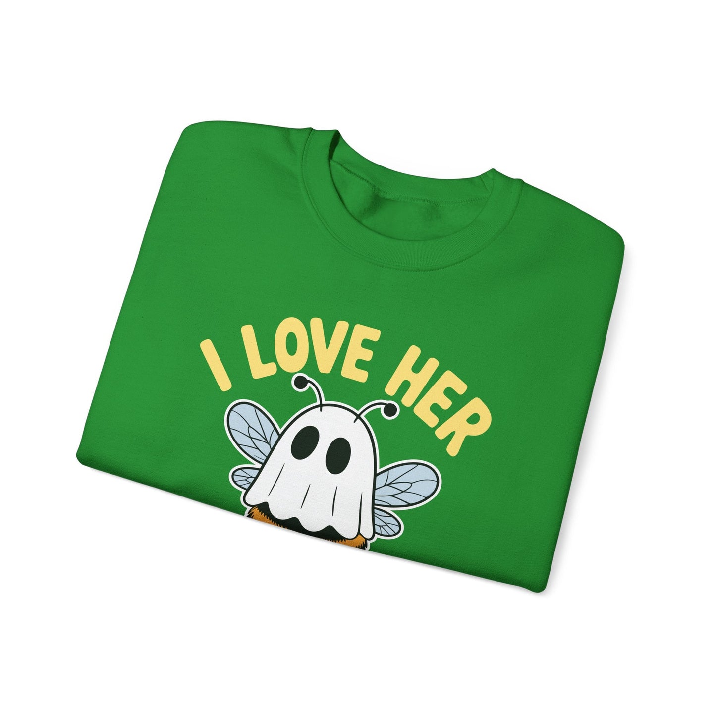 I Love Her Boo Bees Couples Halloween Adult Costume His Men Sweatshirt