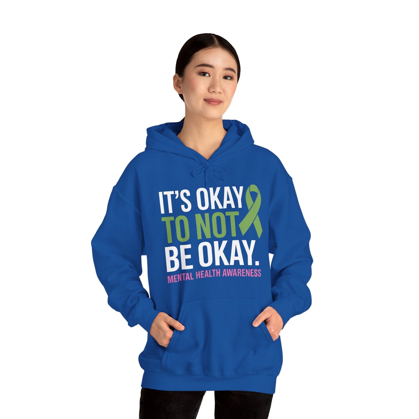 Its Okay To Not Be Okay Mental Health Awareness Ribbon Hoodie