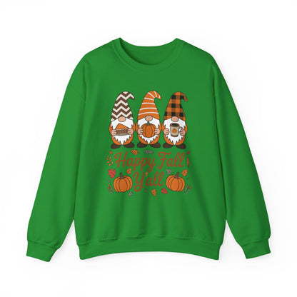 Happy Fall Y'all Gnome Pumpkin Autumn Thanksgiving Men Women Sweatshirt