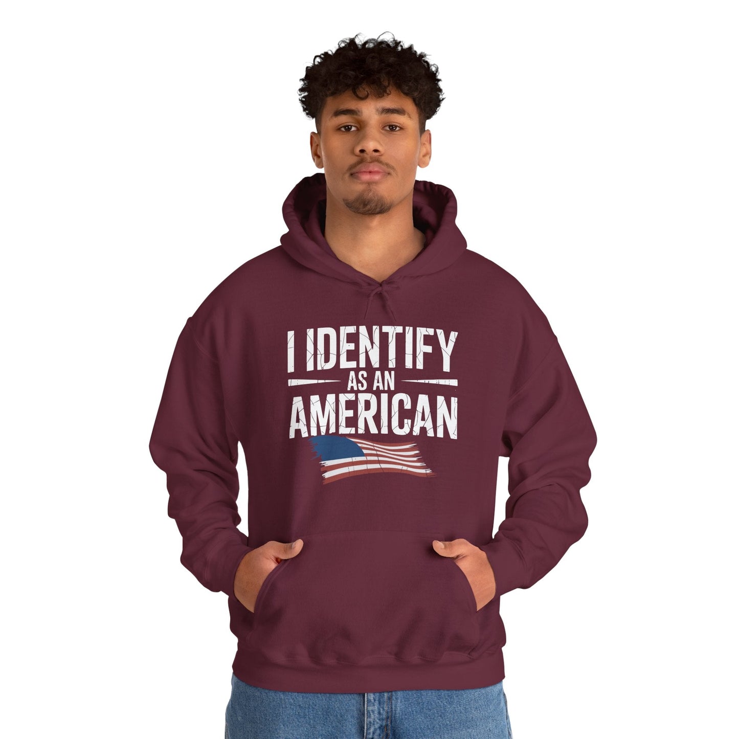 I Identify as an American No Identity Politics USA Hoodie
