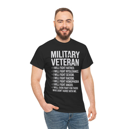 Military Veterans Against Trump 2025 Fight USA Election T-Shirt